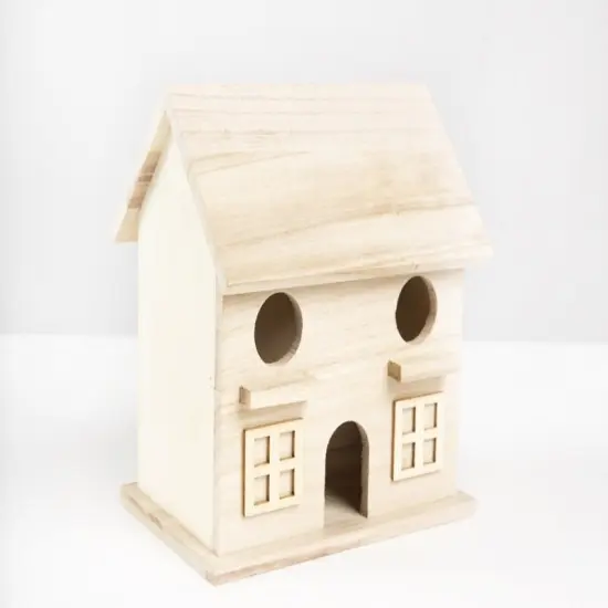CousinDIY Unfinished Wood Birdhouse 6.5"x6.8"x4.5"-Camilla {2}