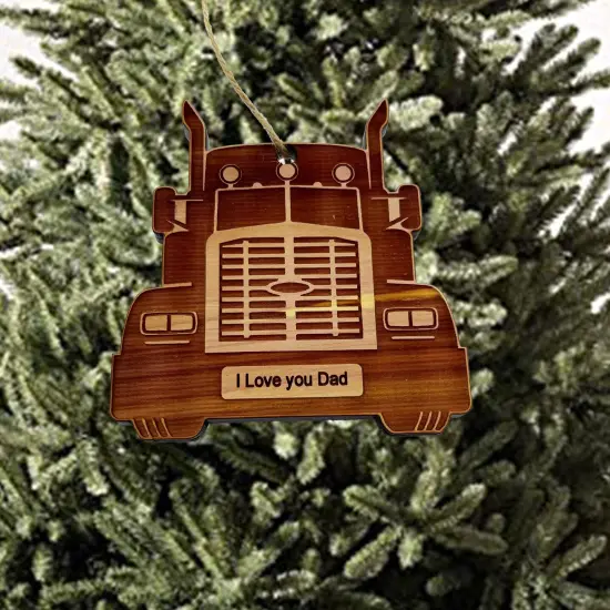 Diesel I Love you Dad - Cedar Ornament {3}