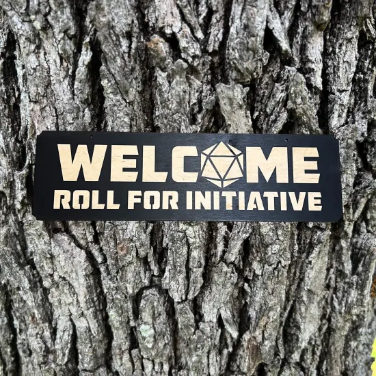 Welcome Roll for initiative BLACK sign 8x28 {2}