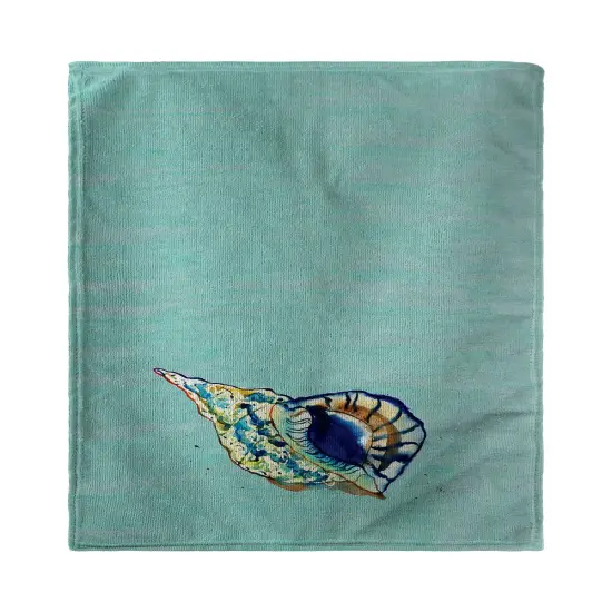 Betsy Drake Betsy's Shell - Teal Kitchen Towel {1}