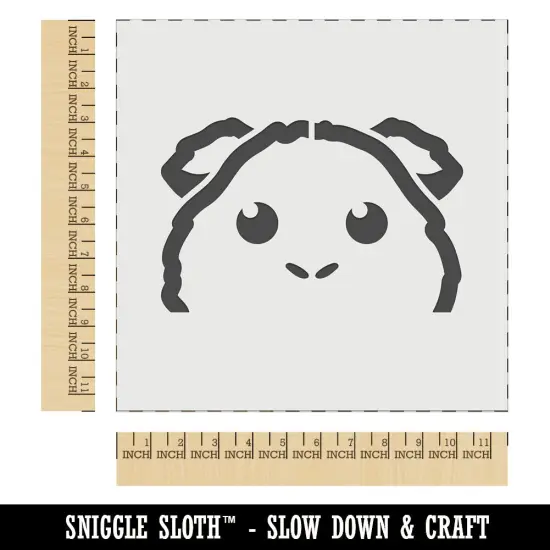 Peeking Guinea Pig Wall Cookie DIY Craft Reusable Stencil {1}