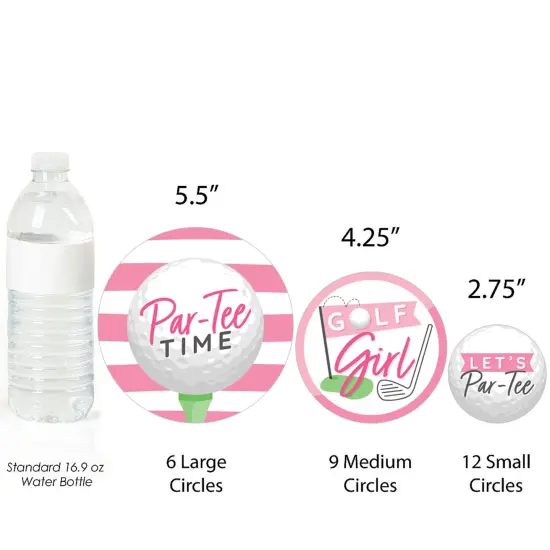 Big Dot of Happiness Golf Girl - Pink Birthday Party or Baby Shower Giant Circle Confetti - Party Decorations - Large Confetti 27 Count {4}