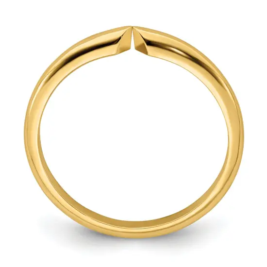 14K Gold 4 Prong Half Round Ring Shank {2}