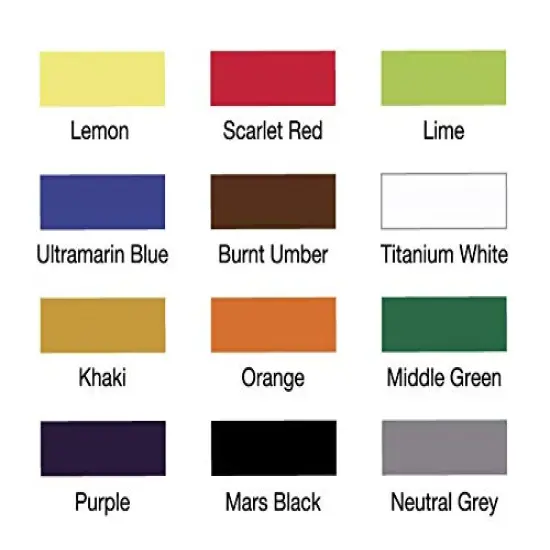 TIMBERTECH Acrylic Airbrush Paint, Professional 12x10ml Color Set of Acrylic Paint, Quick Drying Water Based, Rich Vivid Colors for Artists, Students, Beginners {2}