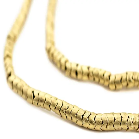 Brass Snake Beads - Full Strand of Interlocking Vertebrae Beads - The Bead Chest (4.5mm) {1}