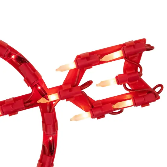 Northlight Lighted Heart and Arrow Valentine's Day Window Silhouette - 17" - Red {7}