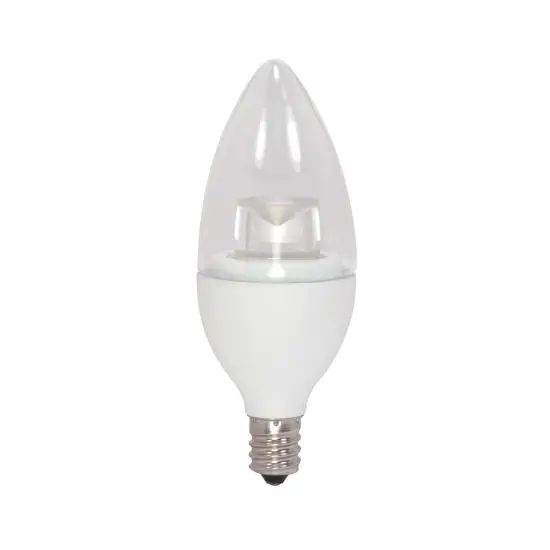Satco 3.5w B11 Candle LED E12 Candelabra Base 300Lm 2700k Dimmable Bulb {1}