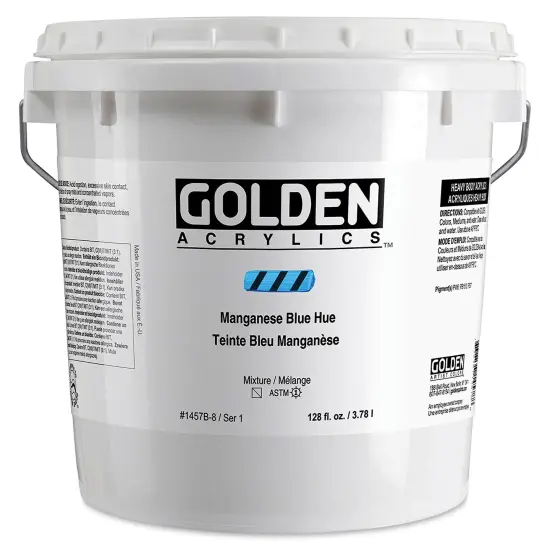 Golden Heavy Body Acrylic Paint - Manganese Blue Hue, 128 oz Jar {1}