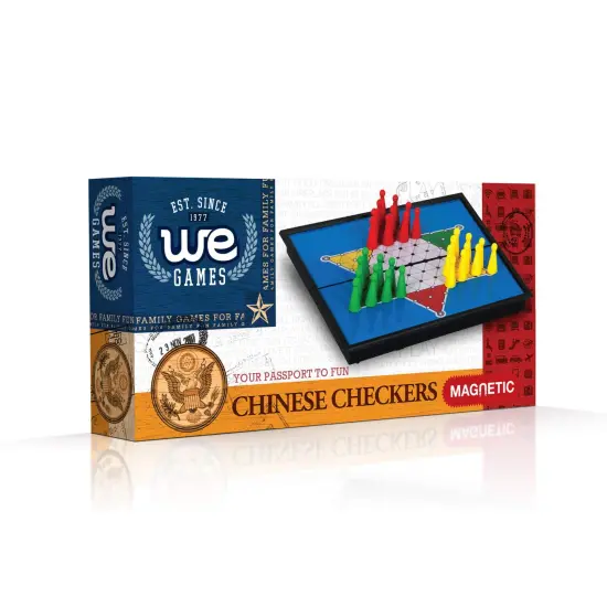 WE Games Magnetic Folding Travel Chinese Checkers Board Game {12}