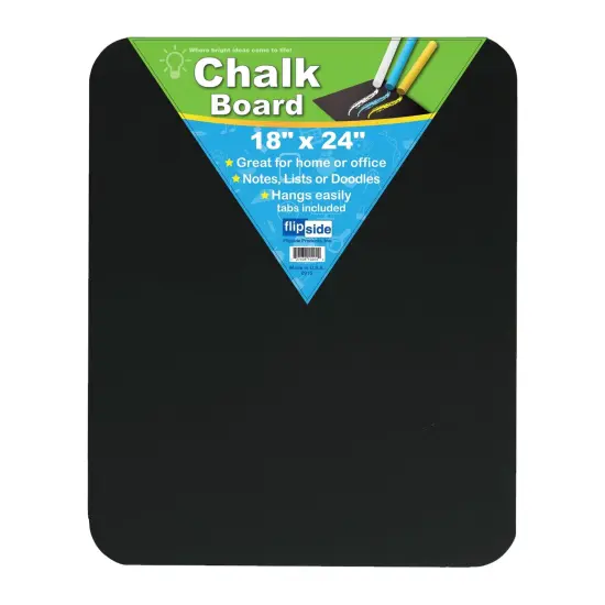 Chalk Board, Black, 18" x 24", Pack of 3 {4}