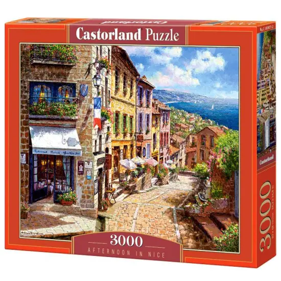 3000 Piece Jigsaw Puzzle, Afternoon in Nice, Puzzle of France, Mediterranean view, Adult Puzzles, Castorland C-300471-2 {1}