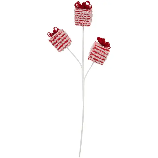 Northlight 26" Candy Cane Gift Boxes Decorative Christmas Spray Red {1}