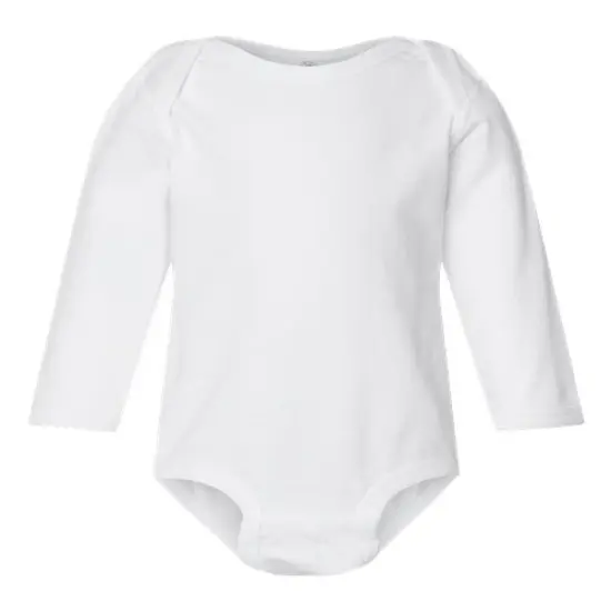 Rabbit Skins&reg; Cozy Fine Jersey Baby Long Sleeve Bodysuit White {2}