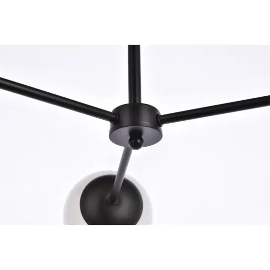 Briggs 32 inch pendant in black with white shade {4}