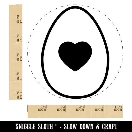 Heart in Egg Rubber Stamp for Stamping Crafting Planners {1}