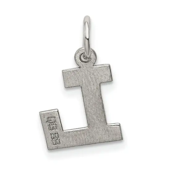 Sterling Silver Small Block Initial Letter L Charm Jewerly 16mm x 10mm {4}