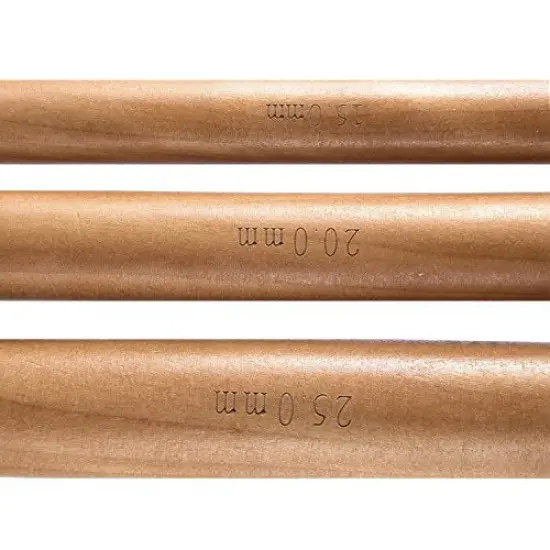 15 Pieces Wooden Bamboo Crochet Hooks Set Handcrafted Knitting Needles Weave Yarn Craft, 3 to 25 mm in Diameters {3}