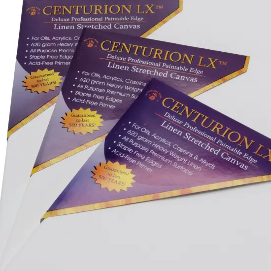 Centurion LX Acrylic Triple Primed Linen Stretched Canvas for Painting,3/4" Deep, 12 Pack - Acid-Free 11 oz Linen Canvas For Artists, Beginners, Professionals - Universally Primed {3}
