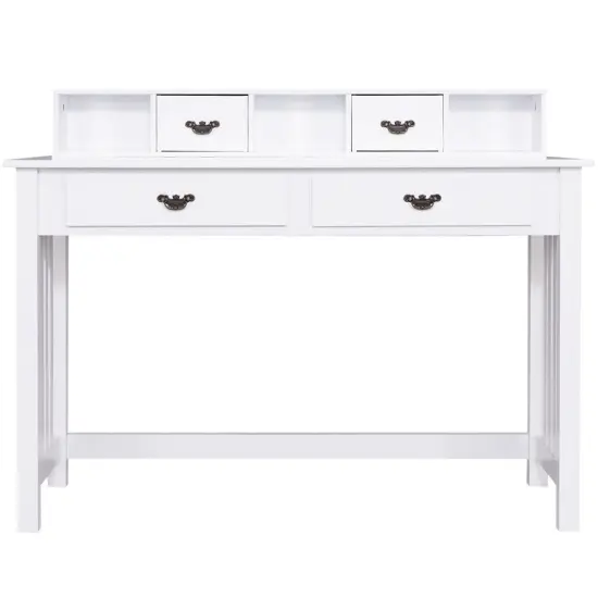 Home Office Writing Mission Computer Desk with 4-Drawer {1}