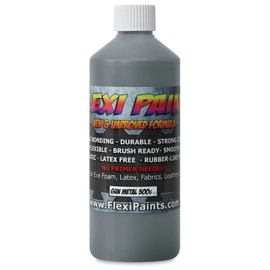 Flexi Paint Waterbased Flexible Cosplay Paint - Metallic Gun Metal, 500 g (1.10 lb) {1}