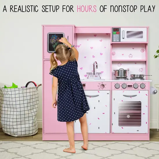 Lil' Jumbl Kids Kitchen Set, Pretend Wooden Kitchen Playset {6}