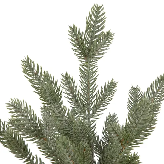 Northlight Mini Frosted Artificial Christmas Tree in Nutcracker Pot - 14.75" - Unlit Green {6}