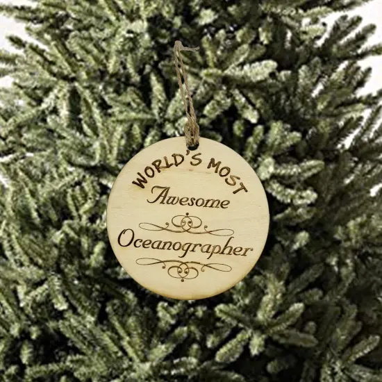 Worlds most Awesome Oceanographer - Ornament {2}