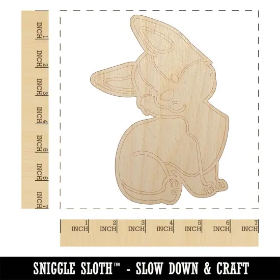 Pembroke Welsh Corgi Sitting Dog Unfinished Wood Shape Piece Cutout for DIY Craft Projects {1}