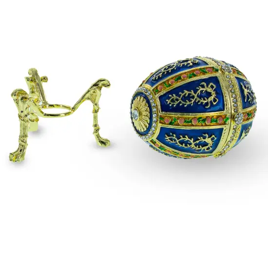 1899 Twelve Panel Royal Imperial Easter Egg in Blue Enamel {3}