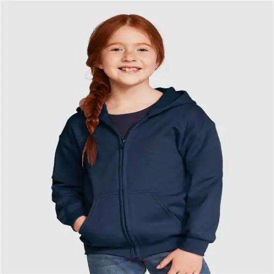 Gildan&reg; Heavy Blend Youth Full-Zip Hooded Sweatshirt Royal {3}