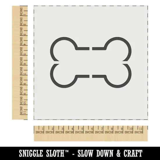 Dog Bone Outline Wall Cookie DIY Craft Reusable Stencil {1}