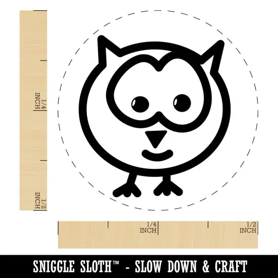 Owl Doodle Self-Inking Rubber Stamp for Stamping Crafting Planners Pink {1}