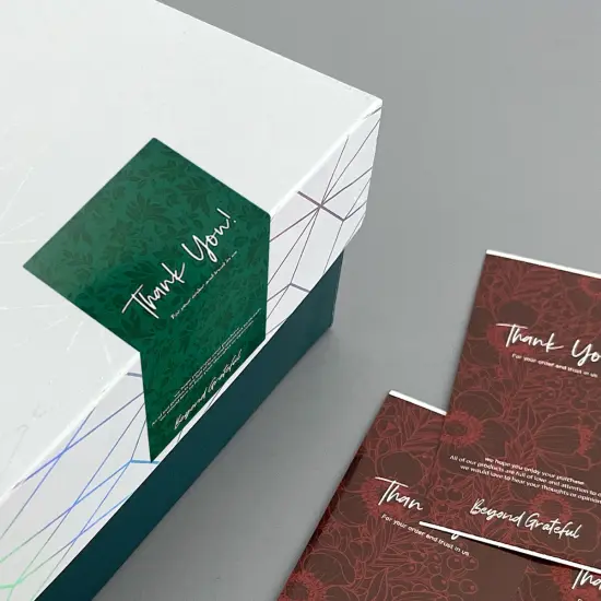 Wrapables 4" x 2" Rectangular Thank You Sealing Stickers and Labels for Packages, Boxes, Bags, Small Business, Gifts (100pcs) 100pcs, Nature {9}