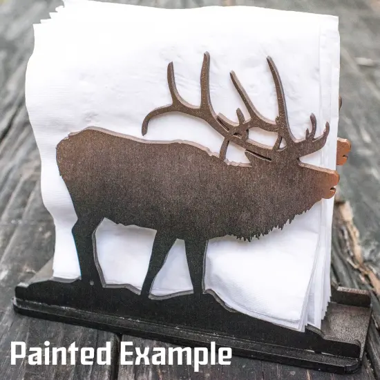 Napkin Holder - Elk - Raw Wood Craft {4}