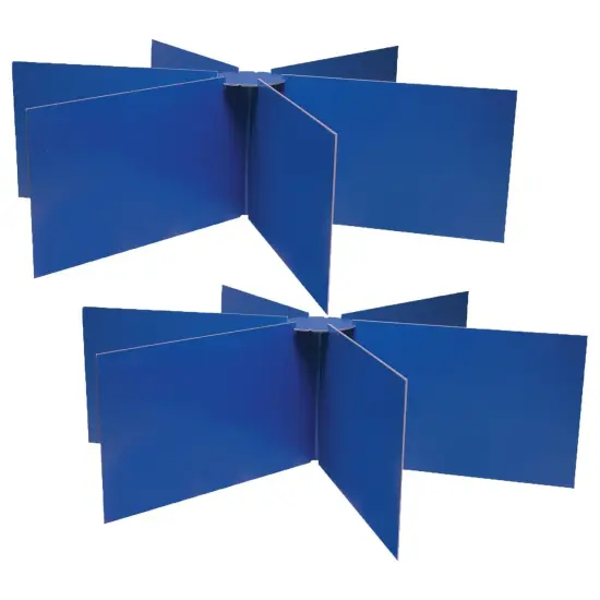 Privacy Boards, Blue, Round Table Compatible, 48" Diameter x 14" High, Pack of 2 {1}