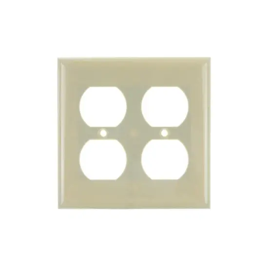 SUNLITE Ivory E212I 2 Gang Duplex Receptacle Plate {1}