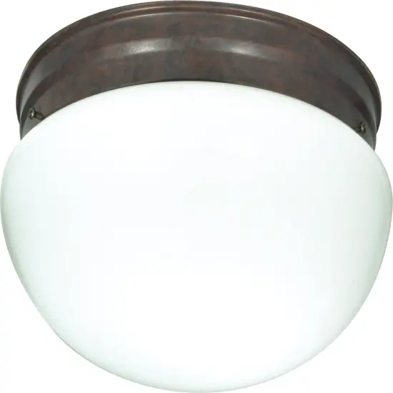 2-Light 12" Flush Mounted Close-to-Ceiling Light Fixture in Old Bronze Finish {1}