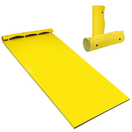 3 Layer Floating Water Pad Foam Mat Yellow {2}