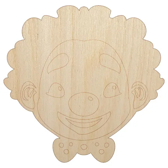 Cute Chibi Circus Party Clown Child Kid Unfinished Wood Shape Piece Cutout for DIY Craft Projects {7}