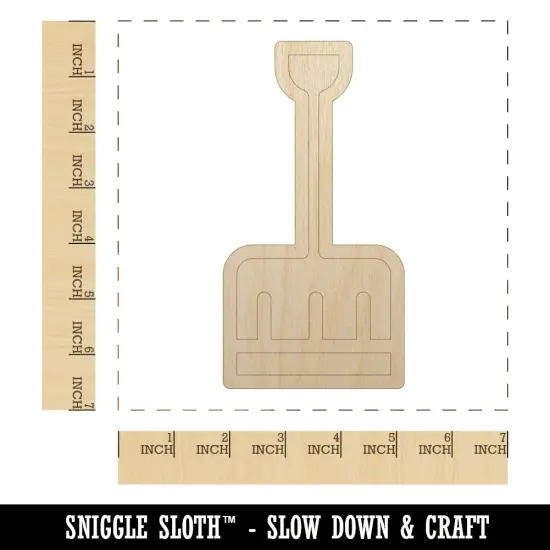 Snow Shovel Unfinished Wood Shape Piece Cutout for DIY Craft Projects {1}