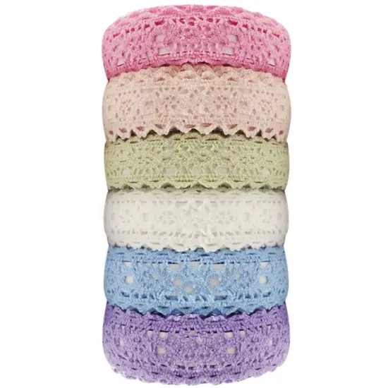 Wrapables Colorful Decorative Lace Tape Collection (set of 6) GRP6 {2}