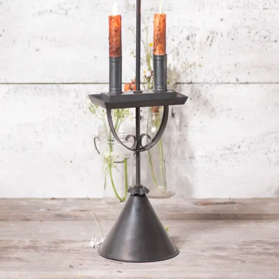 Irvins Country Tinware Rochester Student Lamp in Kettle Black {4}