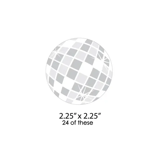 Big Dot of Happiness Disco Ball - DIY Shaped Groovy Hippie Party Cut-Outs - 24 Count {3}