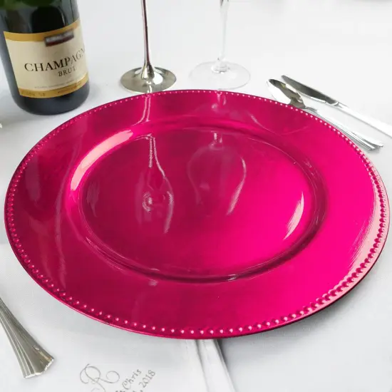 6 pcs of 13inch Charger Plates for Table Decor Hot pink {2}