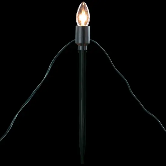 Northlight Lighted C9 Christmas Outdoor Pathway Markers - 10.5"- Clear - Set of 15 {4}
