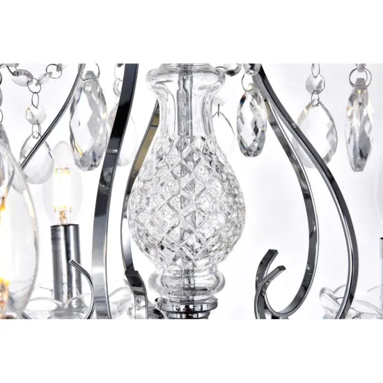Voltaire Collection Chandelier D22 H22 Lt:5 Chrome Finish {4}