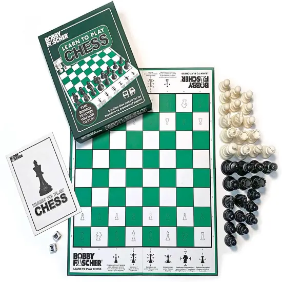 Bobby Fischer Learn to Play Chess Set Board Game {1}