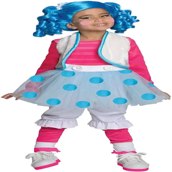 Rubies Girl's Lalaloopsy Mittens Fluff 'n' Stuff Child Halloween Costume - XS 2T-3T Blue {3}