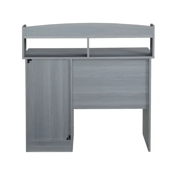 Techni Office Solutions 40.5" Gray Unique Techni Mobili Modern Office Desk with Hutch {5}