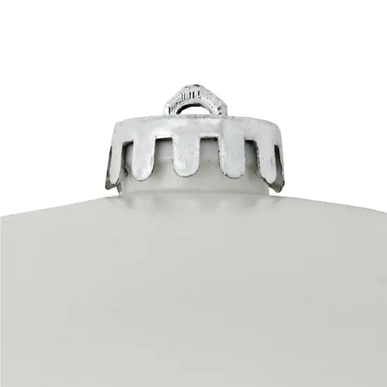 Northlight Matte Shatterproof Commercial Christmas Ball Ornament - 10" (250mm) - Winter White {3}
